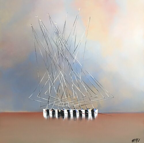 Entrelacés... (ESPRIT VOILE 2017) van Olivier Messas, Schilderij te koop op Singulart