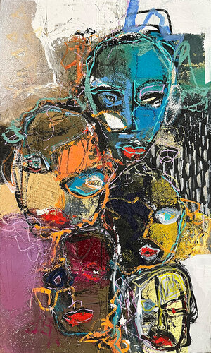 Diversité... I (VISAGE & FACE 2025) von Olivier Messas, Malerei kaufen auf Singulart