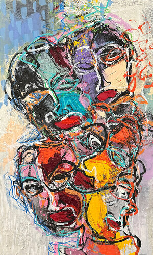 Diversité... III (VISAGE & FACE 2025) von Olivier Messas, Malerei kaufen auf Singulart