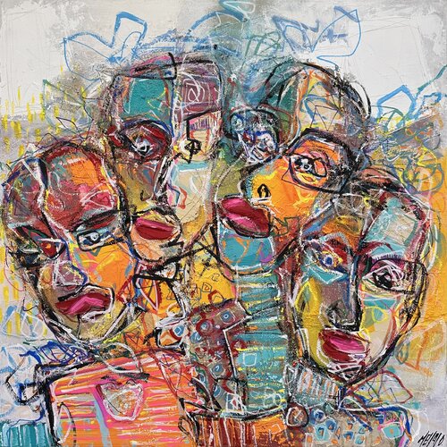 Les bavardes… II (VISAGE & FACE 2025) von Olivier Messas, Malerei kaufen auf Singulart