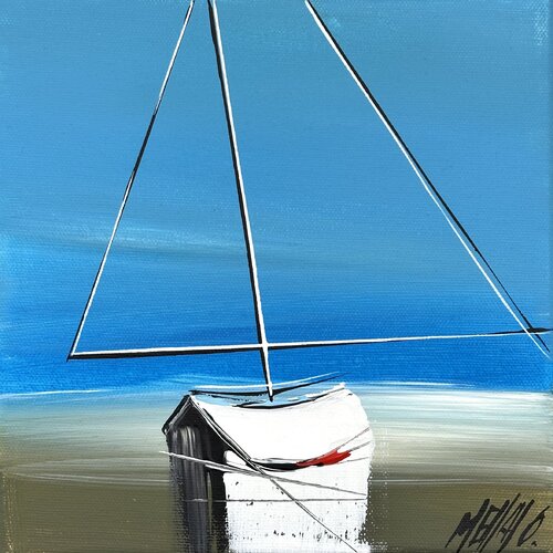 Le voyageur... (ESPRIT VOILE 2025) von Olivier Messas, Malerei kaufen auf Singulart