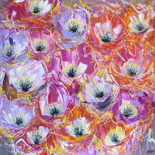 Couleurs des champs… (JARDIN SECRET 2025) van Olivier Messas, Schilderij te koop op Singulart