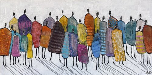 Les gens heureux... (VISAGE & FACE 2025) von Olivier Messas, Malerei kaufen auf Singulart