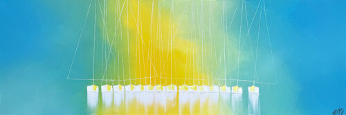 Reflets de lumière... (ESPRIT VOILE 2025) von Olivier Messas, Malerei kaufen auf Singulart