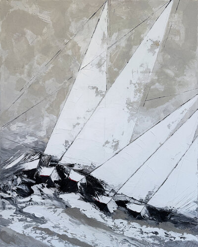 Cap Corse... (PAYSAGE ABSTRAIT 2025) van Olivier Messas, Schilderij te koop op Singulart