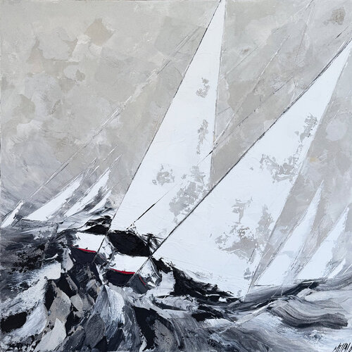 Jour de voile... (PAYSAGE ABSTRAIT 2025) von Olivier Messas, Malerei kaufen auf Singulart