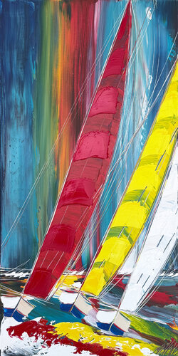 Liberté... (ESPRIT VOILE 2025) von Olivier Messas, Malerei kaufen auf Singulart