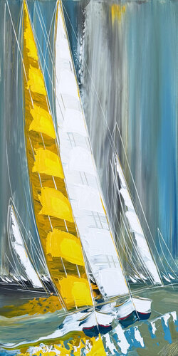 Lumière de voile... (ESPRIT VOILE 2025) van Olivier Messas, Schilderij te koop op Singulart