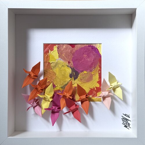 Un vent de bonheur… (ORIGAMI 2025) di Olivier Messas, Opera su carta in vendita su Singulart
