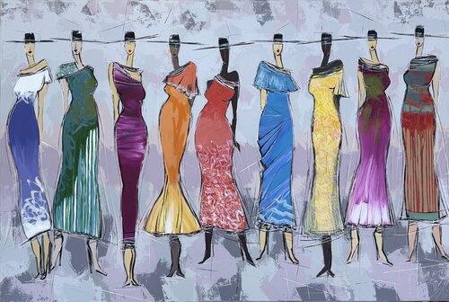 Les filles aux chapeaux... (EN SCÈNE 2025) by Olivier Messas, 회화 for Sale on Singulart