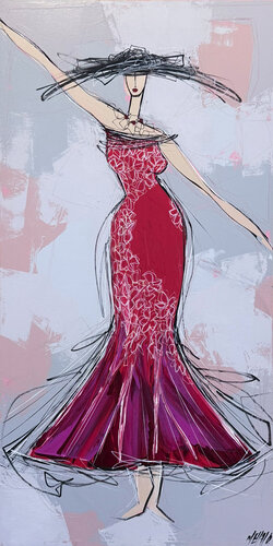 La danseuse de flamenco... (EN SCÈNE 2025) by Olivier Messas, 회화 for Sale on Singulart