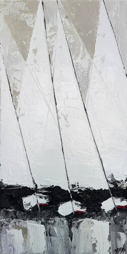 Les voiles de Saint-Tropez... II (PAYSAGE ABSTRAIT 2025) van Olivier Messas, Schilderij te koop op Singulart