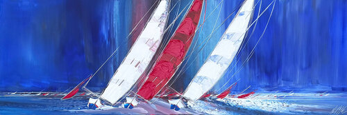 Horizons vibrants... (ESPRIT VOILE 2025) von Olivier Messas, Malerei kaufen auf Singulart