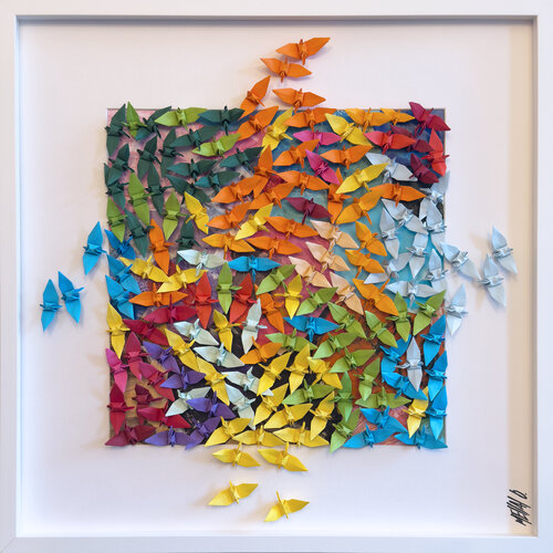 Prière de papier...  (ORIGAMI 2025) van Olivier Messas, Werk op papier te koop op Singulart