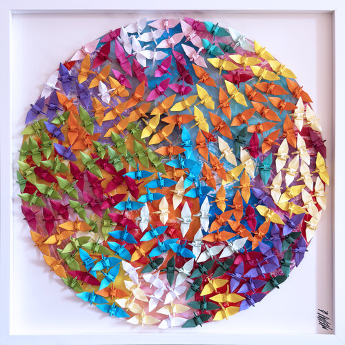 Un monde en couleurs...  (ORIGAMI 2025) von Olivier Messas, Werk auf Papier kaufen auf Singulart