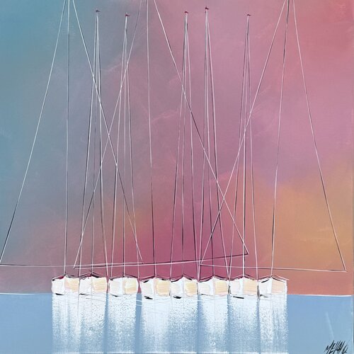 Les voiliers du rêve... (ESPRIT VOILE 2025) von Olivier Messas, Malerei kaufen auf Singulart