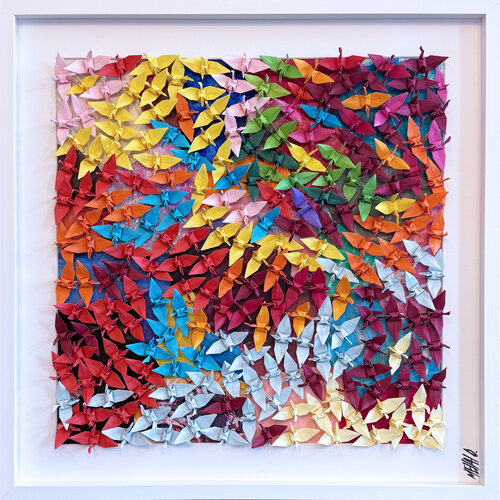 Les messages du ciel...  (ORIGAMI 2025) von Olivier Messas, Werk auf Papier kaufen auf Singulart