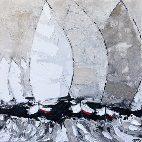 Le vent dans les voiles… (PAYSAGE ABSTRAIT 2026) von Olivier Messas, Malerei kaufen auf Singulart