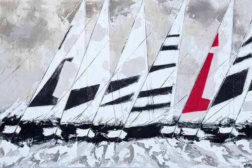 Jour de régate… (PAYSAGE ABSTRAIT 2026) van Olivier Messas, Schilderij te koop op Singulart