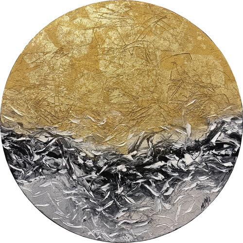 Un horizon d'or et de lumière… (PAYSAGE ABSTRAIT 2026) van Olivier Messas, Schilderij te koop op Singulart