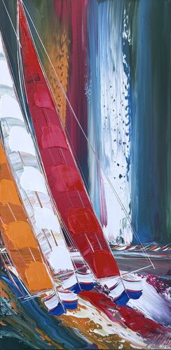 Danse marine… (ESPRIT VOILE 2026) by Olivier Messas, 회화 for Sale on Singulart