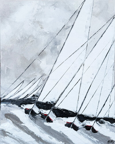 Liberté en mer... (PAYSAGE ABSTRAIT 2026) van Olivier Messas, Schilderij te koop op Singulart