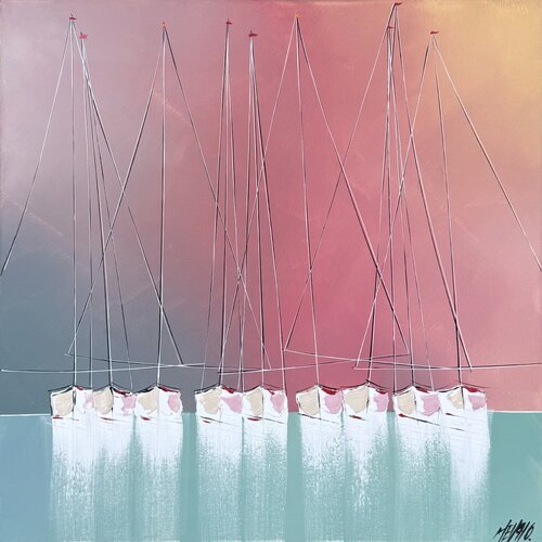 Une nouvelle aurore… (ESPRIT VOILE 2026) von Olivier Messas, Malerei kaufen auf Singulart