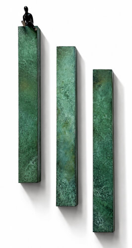 Je voulais te dire que je t’attends... [BLOC  VERT]  (série : Terre d’enfants 2026) van Olivier Messas, Beeldhouwwerk te koop op Singulart