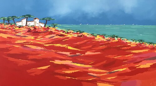 L'appel du Sud... (2019) di Olivier Messas, Pittura in vendita su Singulart