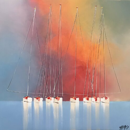 Ensemble en mer... (2020) van Olivier Messas, Schilderij te koop op Singulart