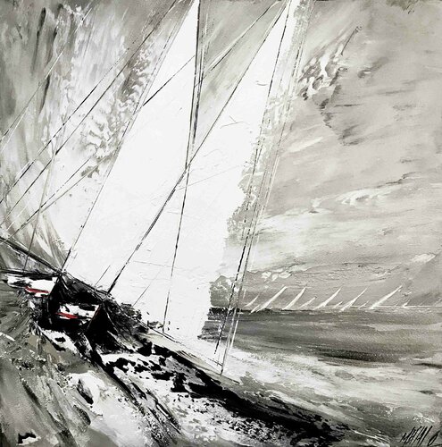 Régate... (2019) van Olivier Messas, Schilderij te koop op Singulart