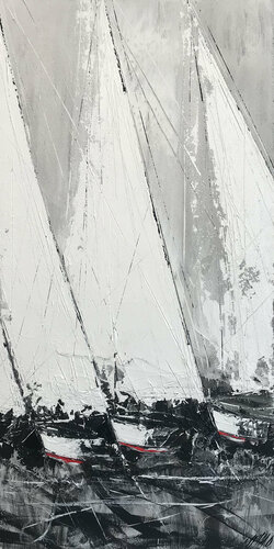 Il était une fois des voiliers... (2019) van Olivier Messas, Schilderij te koop op Singulart