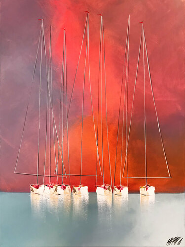 À l’aube d’un nouveau jour... II | “At the dawn of a new day... II” (2018) van Olivier Messas, Schilderij te koop op Singulart