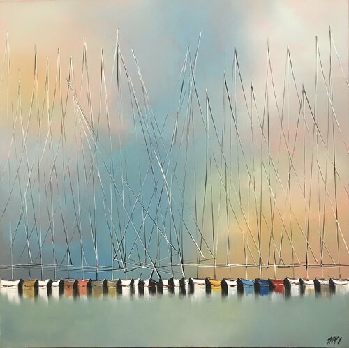 Les uns avec les autres... (Esprit voile 2017) di Olivier Messas, Pittura in vendita su Singulart