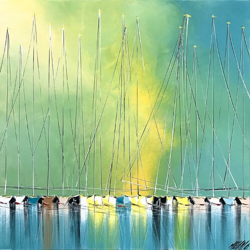 Lumière d’été... | « SUMMER LIGHT... » (ESPRIT VOILE 2020) di Olivier Messas, Pittura in vendita su Singulart