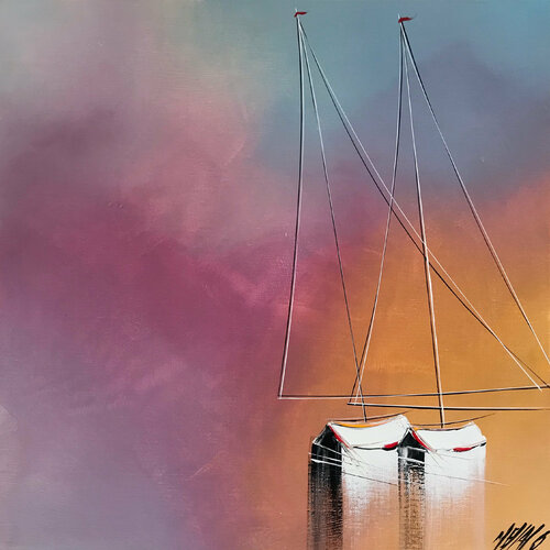 Le temps suspendu... | « THE SUSPENDED TIME... » (ESPRIT VOILE 2020) di Olivier Messas, Pittura in vendita su Singulart