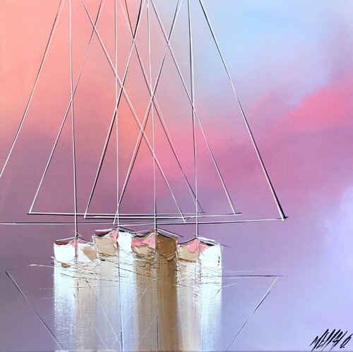 Histoire de voiliers... » (ESPRIT VOILE 2020) by Olivier Messas, 회화 for Sale on Singulart