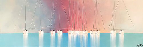 Douceurs en mer... (Esprit voile 2020) van Olivier Messas, Schilderij te koop op Singulart