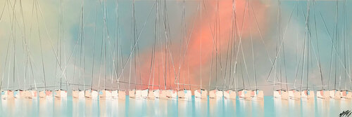 Les uns à côté des autres... (Esprit voile 2020) van Olivier Messas, Schilderij te koop op Singulart