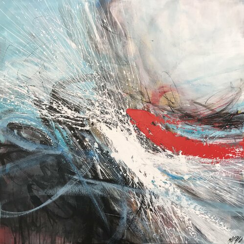 Le temps de s’envoler... (Expression libre 2020) van Olivier Messas, Schilderij te koop op Singulart