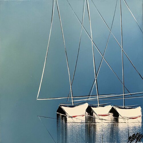 Inséparables... (ESPRIT VOILE 2020) van Olivier Messas, Schilderij te koop op Singulart