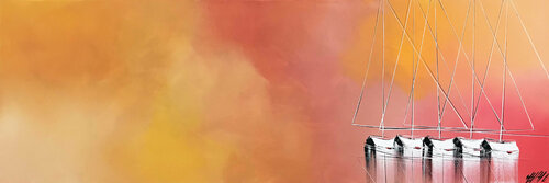 Été indien... (ESPRIT VOILE 2020) by Olivier Messas, 회화 for Sale on Singulart