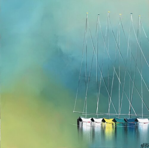 Horizon en bleu... (2020) van Olivier Messas, Schilderij te koop op Singulart