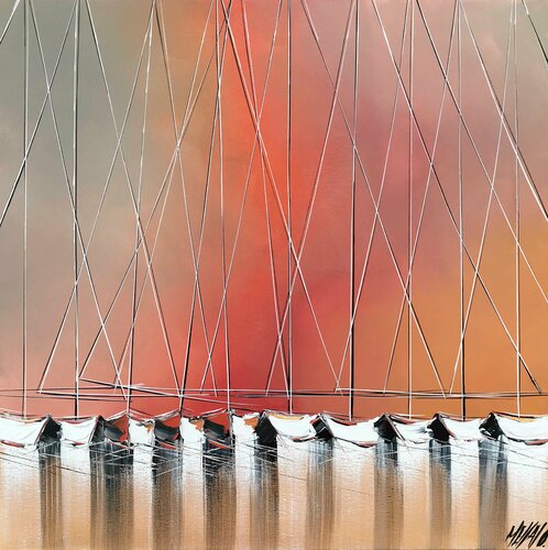Jusqu'au lever du jour...  (ESPRIT VOILE 2020) van Olivier Messas, Schilderij te koop op Singulart