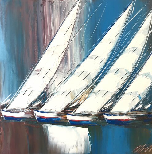 Jour de voile... (Esprit Voile 2020) van Olivier Messas, Schilderij te koop op Singulart