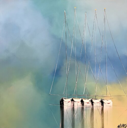 Méditation en mer.. (2020) van Olivier Messas, Schilderij te koop op Singulart