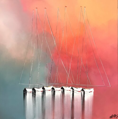 Les lumières de l’aurore.. (2020) van Olivier Messas, Schilderij te koop op Singulart