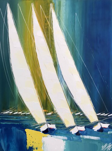 Bercés par les flots... | “ROCKED BY THE WAVES...” (2020) van Olivier Messas, Schilderij te koop op Singulart