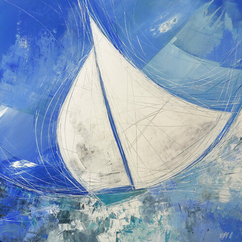 Régate... (2015) di Olivier Messas, Pittura in vendita su Singulart