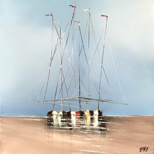 Ensemble et contre tous... V (Esprit voile 2016) di Olivier Messas, Pittura in vendita su Singulart